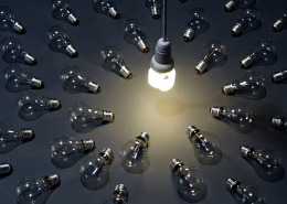A graphic still life, which creates a fantastic visual for the rise of the energy saver.
Photograph: Michael Blann/Stone Sub http://www.theguardian.com/sustainable-business/gallery/visualising-sustainability-creative-trends#img-1