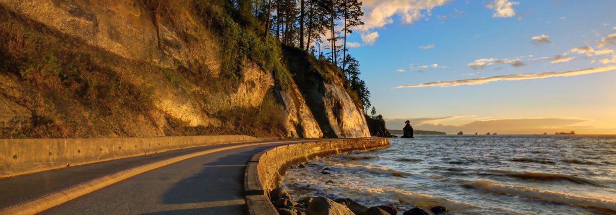 The Seawall in Stanley Park, Vancouver, BC