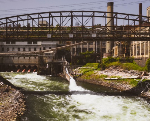 Hydroelectric plant in Oregon City, Oregon