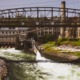 Hydroelectric plant in Oregon City, Oregon