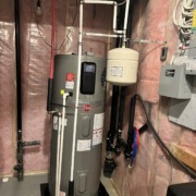 Newly installed hybrid hot water heater. 